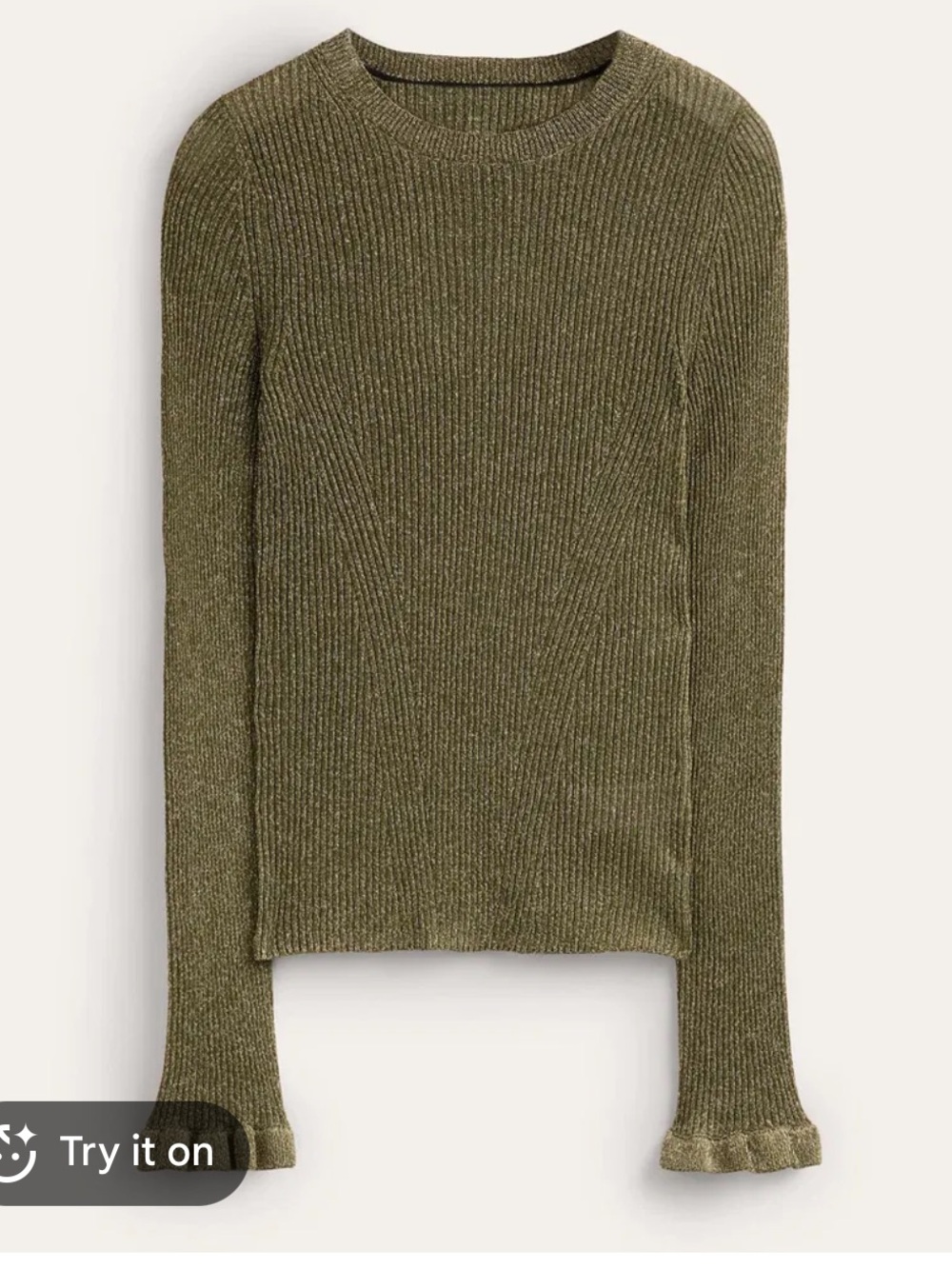 Boden sparkle rib party sweater